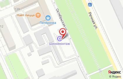 Шиномонтажный центр Bisnesshina.ru на Октябрьской улице на карте