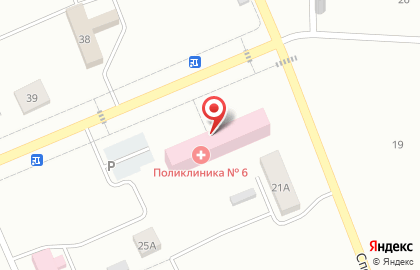 Городская поликлиника №6 на улице Шевцовой на карте