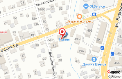Сеть супермаркетов Магнит на Таганрогской улице, 4 на карте