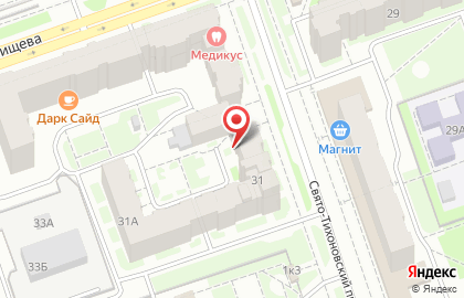 Магазин игрушек Гулливер на улице Петрищева на карте