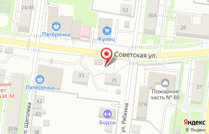 Цветочный салон Многоцветье на Советской улице на карте