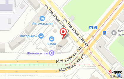 Магазин автозапчастей для легковых автомобилей для легковых автомобилей на Московской улице на карте