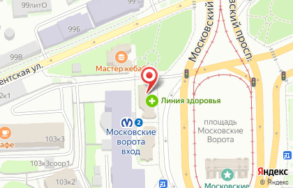 Аптека Линия здоровья на Московском проспекте на карте