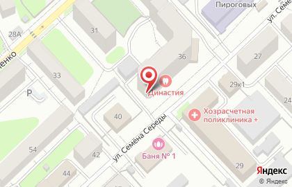 Магазин тканей на улице Семена Середы на карте