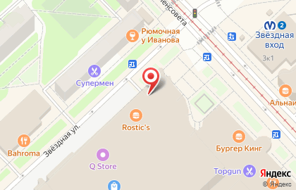 Сеть пекарен-кондитерских Буше в Московском районе на карте