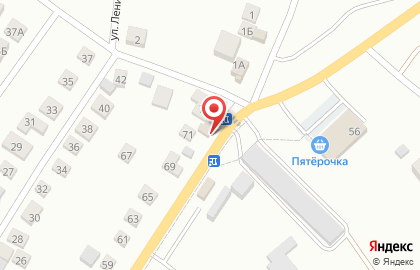 Продовольственный магазин в Калининском районе на карте