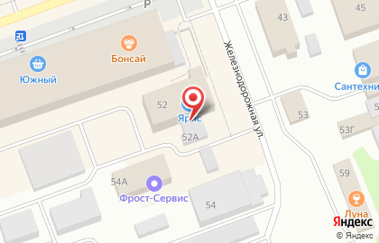Жара на Железнодорожной улице на карте