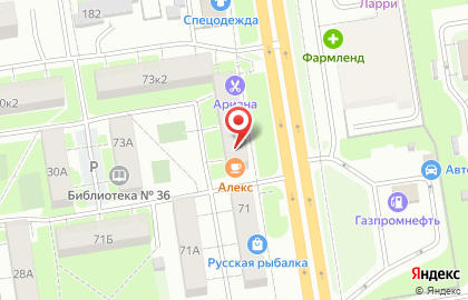 Кафе Алекс на проспекте Космонавтов на карте
