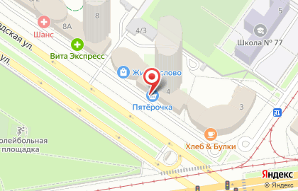 Супермаркет Пятёрочка в Орджоникидзевском районе на карте