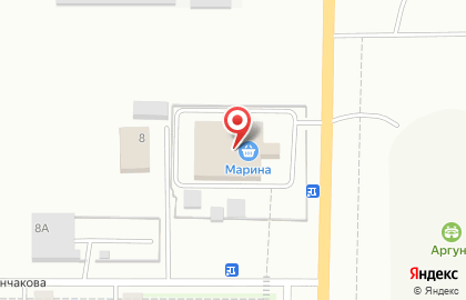 Супермаркет Марина в Краснокаменске на карте