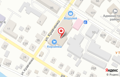 Корзинка на улице Кравченко на карте