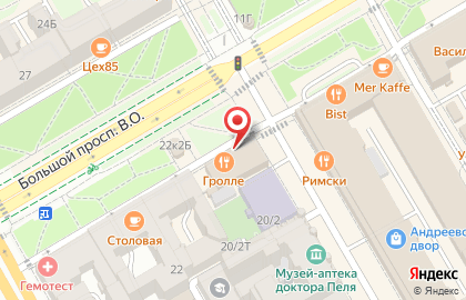 Эскада в Василеостровском районе на карте