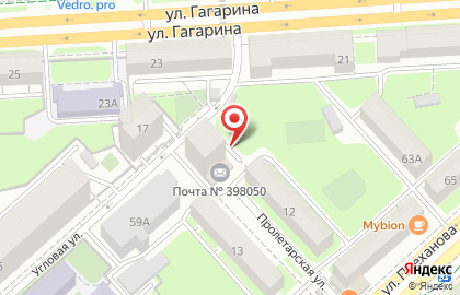 Почта-Сервис на Пролетарской улице на карте