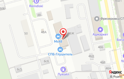 Автомастерская Доктор Покраска СПБ на Полевой Сабировской улице, 48 на карте