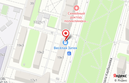 Магазин товаров для праздника Весёлая Затея на бульваре Генерала Карбышева на карте