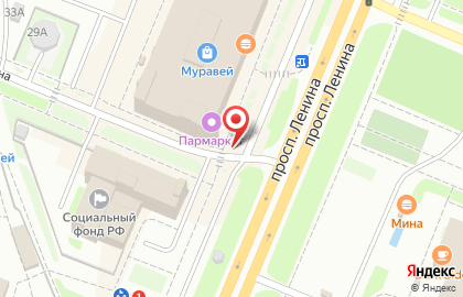 Указатель системы городского ориентирования №6460 по ул.Ленина проспект, д.33 р на карте