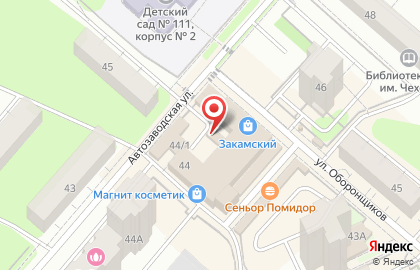 Магазин бытовой техники Сатурн на Автозаводской улице на карте