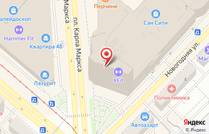 Многопрофильная клиника Астра-мед на площади Карла Маркса на карте