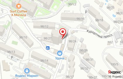 Продовольственный магазин Благодать на Курортном проспекте на карте