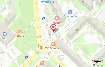 Киоск по продаже фруктов и овощей в Дзержинском районе на карте