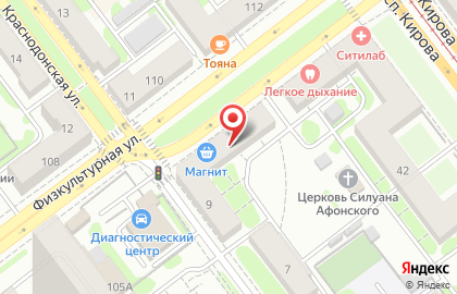 Трактир Кадушка на Физкультурной улице на карте