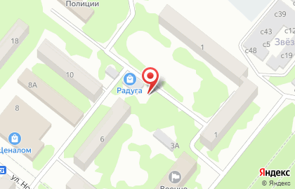 Радуга на улице Новосёлов на карте