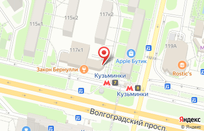 Терминал МТС-Банк на Волгоградском проспекте на карте