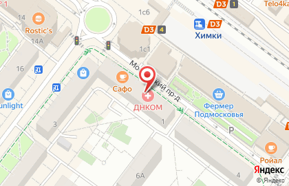 Аптечный пункт Сбер Еаптека на Московской улице, 1 в Химках на карте