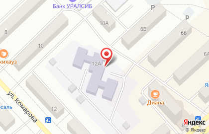 Детский сад №21 на улице Комарова на карте