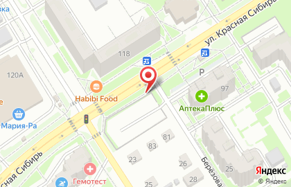 Автостоянка в Новосибирске на карте