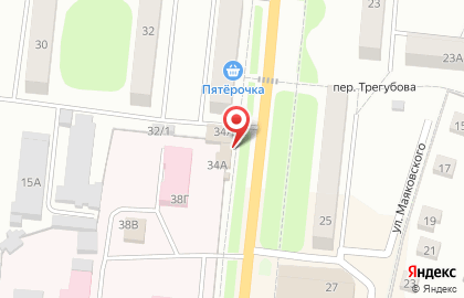 Магазин Мясной дом в Узловой на карте