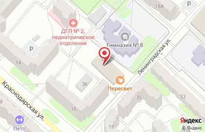 ООО Банкомат, ФКБ Юниаструм Банк на улице Ленинградской на карте