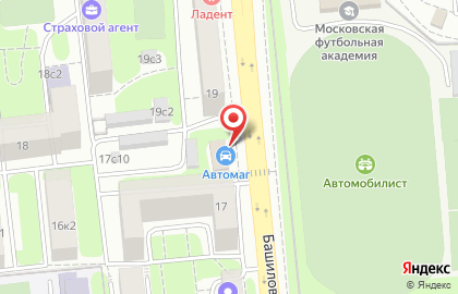 Магазин Автомаг на Башиловской улице на карте