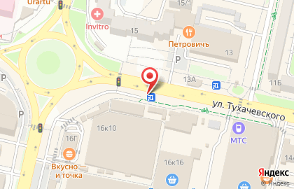 Салон МТС на улице Тухачевского, 16 к 1 на карте