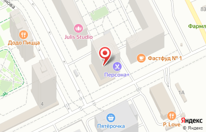 Салон красоты Персона+ в Советском районе на карте