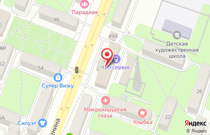 Негосударственный пенсионный фонд ГАЗФОНД пенсионные накопления на улице Ленина на карте