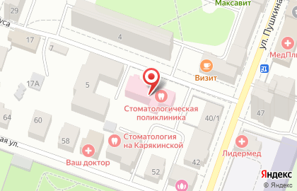 Рыбинская стоматологическая поликлиника в Рыбинске на карте