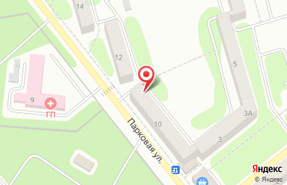 Участковый пункт полиции Отдел МВД России по г. Новомосковск на Парковой улице на карте