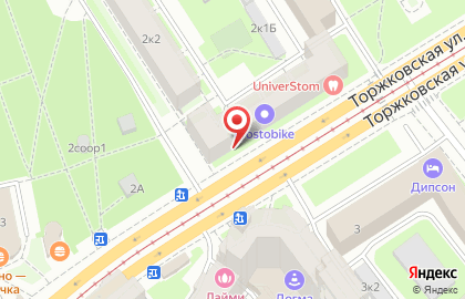 Зоомагазин Флюгер на Торжковской улице на карте