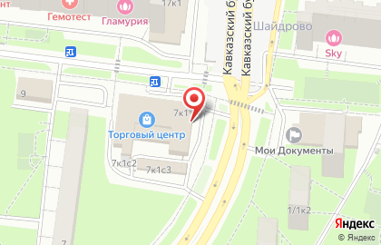 Продуктовый киоск на Кантемировской улице на карте