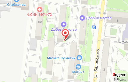Салон-парикмахерская Дебют на улице Белинского на карте