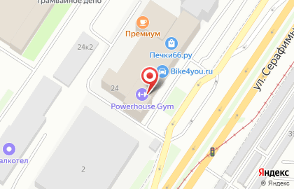 Магазин спортивного питания FlexSport на улице Серафимы Дерябиной на карте