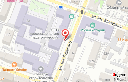 Студенческая столовая Гагаринец в Октябрьском районе на карте