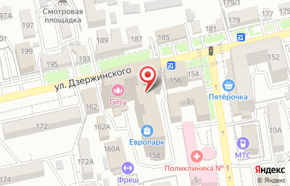 Фотостудия Black & White на улице Дзержинского на карте