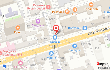 Салон-парикмахерская Триумф в Октябрьском районе на карте