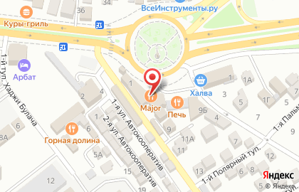 Шиномонтажная мастерская Атака в Ленинском районе на карте