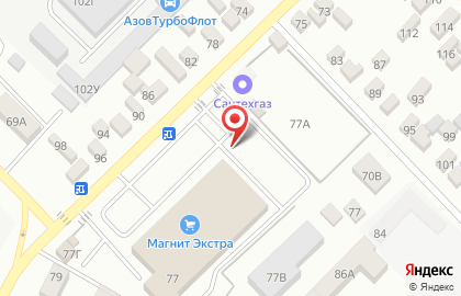 Банкомат Центр-инвест в переулке Маяковского в Азове на карте