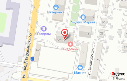 Ветеринарная клиника Доверие на улице Циолковского на карте