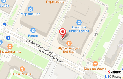 Терминал МТС банк на улице Васи Алексеева на карте
