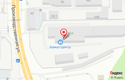 KAMAZ центр на Производственной улице на карте